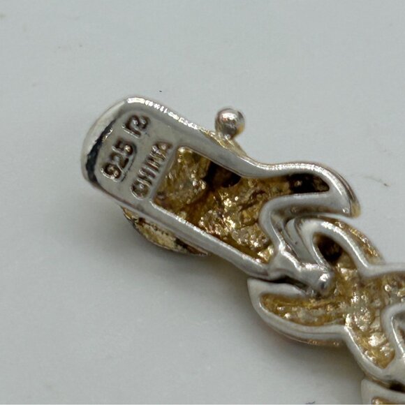 Vintage Ross-Simons Tennis Bracelet 925 Sterling Silver Gold Vermeil 7.5" 20g - Picture 10 of 15